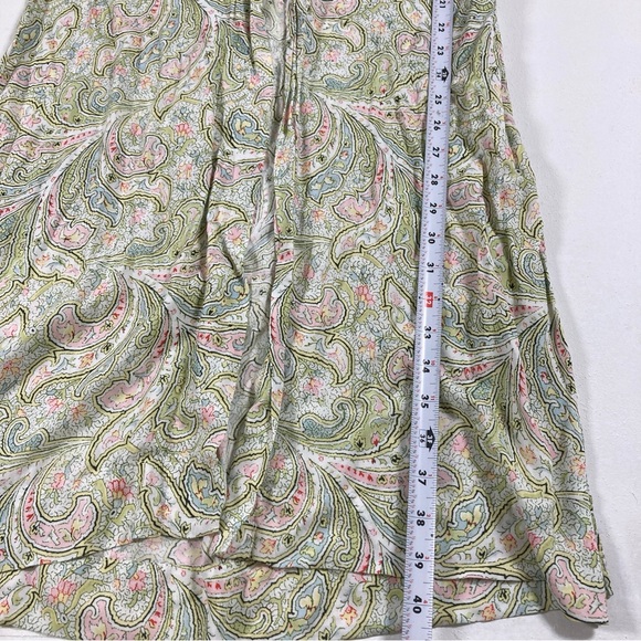 Anthropologie Florets Paisley Sleep Robe Eyelet Lace Romantic Pastel Size Small - Picture 8 of 16